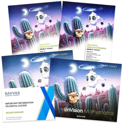 Savvas enVision Math Homeschool Bundle - Grade K (2020 edition)