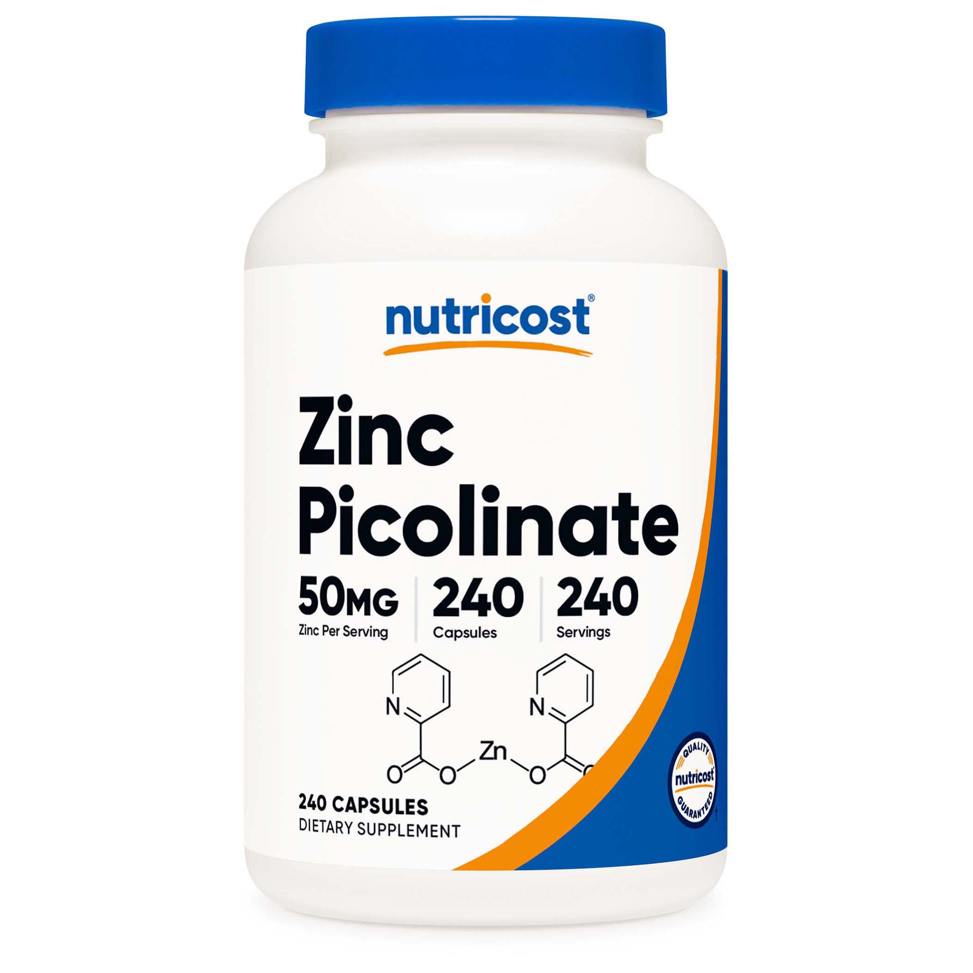 Dietary Supplement nutricost Zinc Picolinate 50 mg Strength Capsule 240 Per Bottle MK 1270263