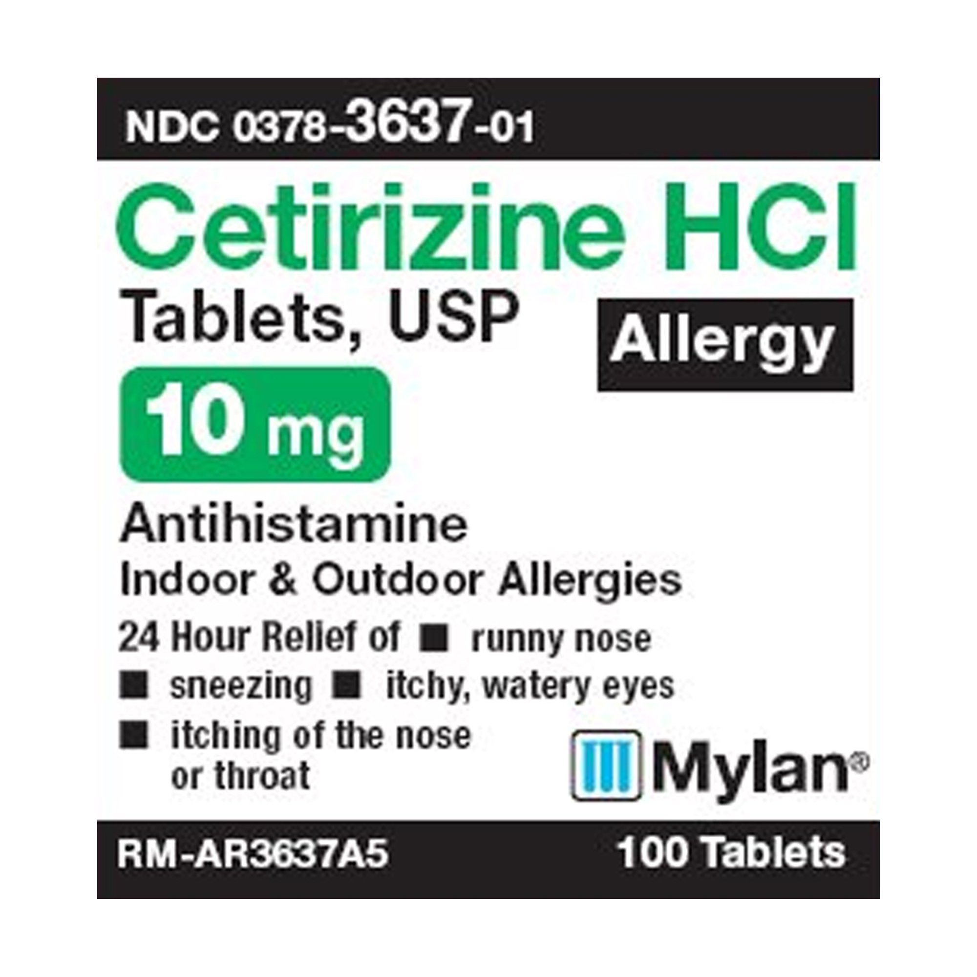 Mylan Cetirizine HCl Allergy Relief MK 707130