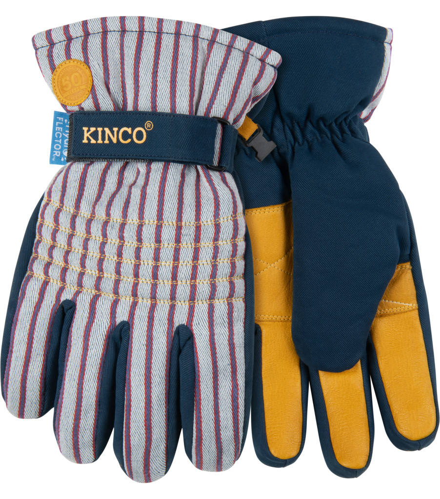 50th Anniversary HydroFlector&trade; Lined Waterproof Premium Grain Buffalo Palm Ski Glove with Pull-Strap, Striped, large image number 0