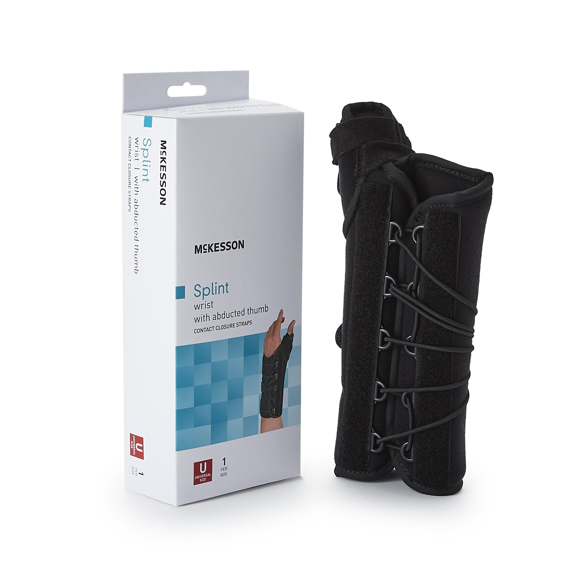 McKesson Right Wrist Splint with Abducted Thumb, One Size Fits Most MK 1159146