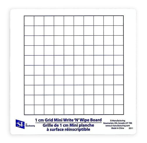 Mini Write 'n' Wipe Boards (1 cm Grid)