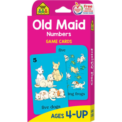 Old Maid Numbers Game Cards