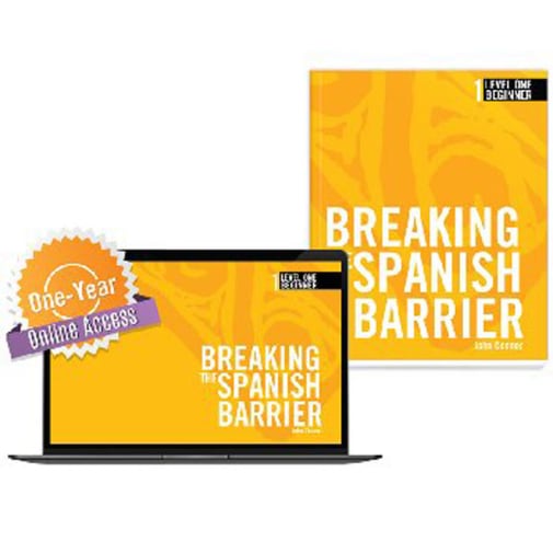 Breaking the Spanish Barrier Level 1 (Beginner) Student Book + Digital Audio & Enhancements Online Access Code - 1 Year Subscription