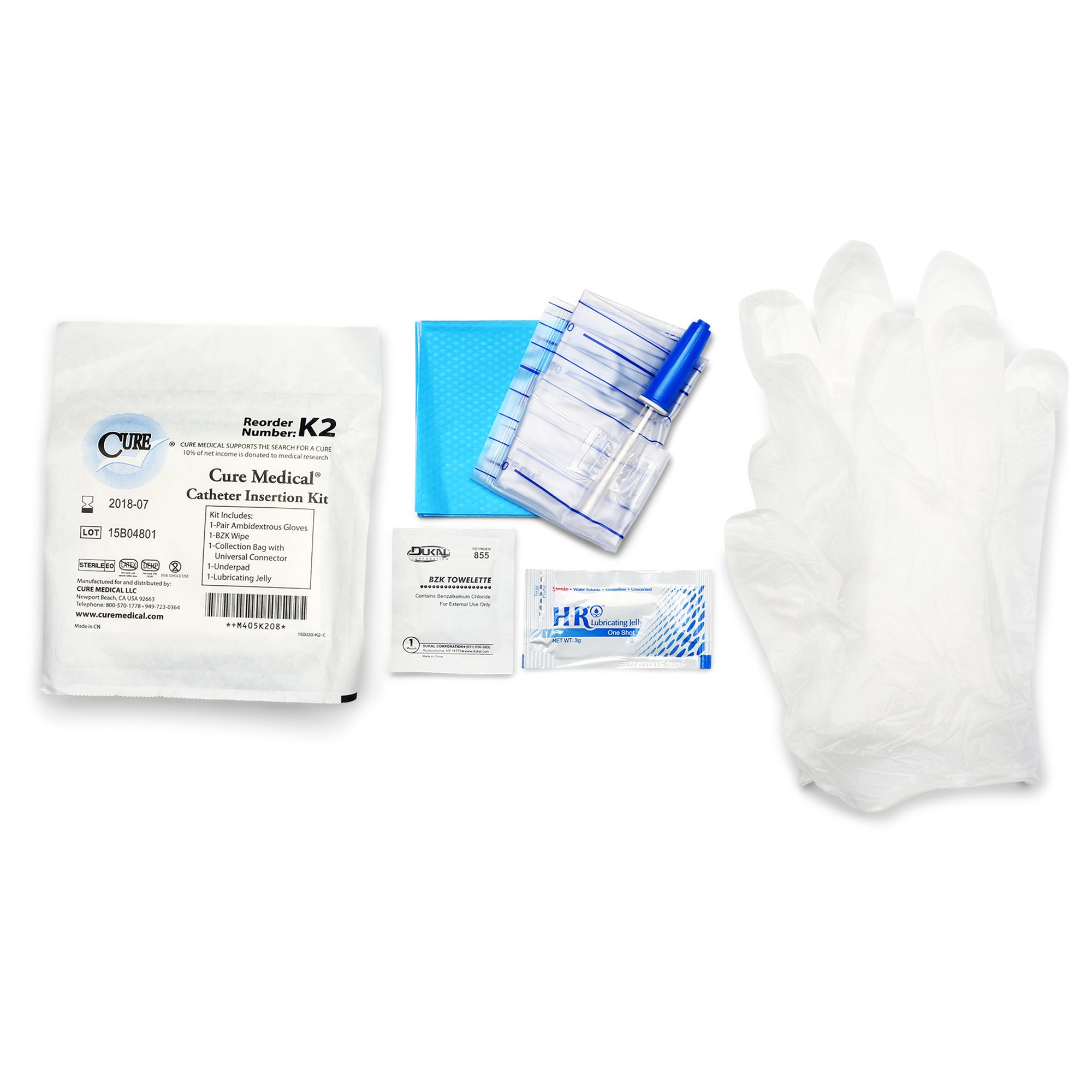 Cure Catheter Insertion Tray With Collection Bag MK 971492