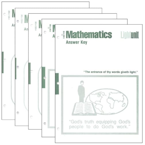 Algebra II LightUnit Answer Key Set 1101-1110