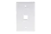 Keystone Wall Plate, 1 Port, White