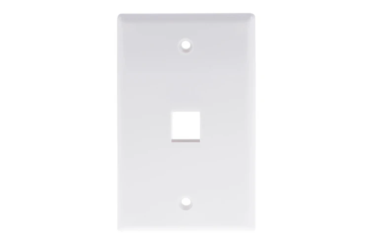 Keystone Wall Plate, 1 Port, White