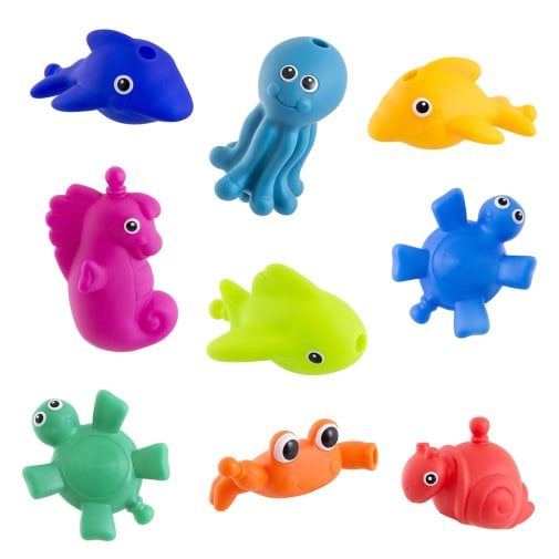 Snap & Squirt Sea Creatures Bath Toys (set of 9)