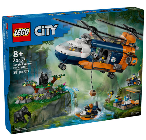 LEGO City Exploration Jungle Explorer Helicopter at Base Camp (60437)