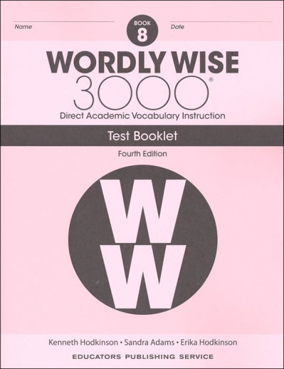 Wordly Wise 3000 Book 8 Test Book, 4th Edition