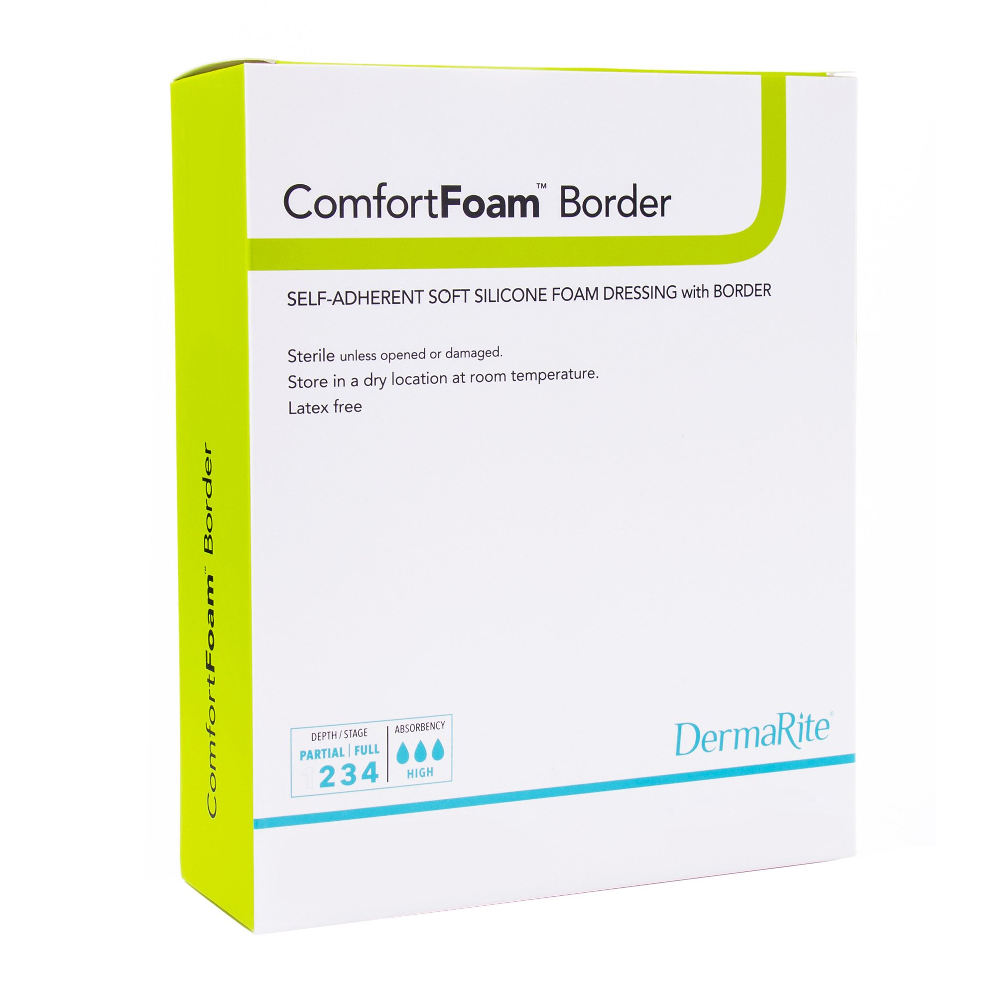 ComfortFoam Bordered Foam Wound Dressing w/ Soft Silicone Adhesive, 6 x 8 Inch MK 989189