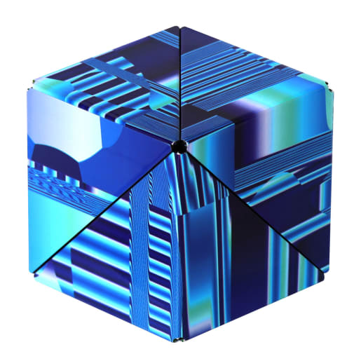 Shashibo Magnetic Puzzle Cube - Blue Crystal (Artist Series)