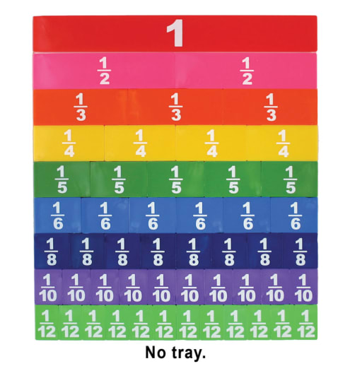 Fraction Tiles, set of 51, no tray