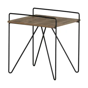 End table with metal legs