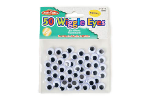 Wiggle Eyes - 10 mm (Round) -Black 50 pc/Bag