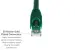 Cat6A Ethernet Patch Cable, Half-moon Boot, UTP, 1 ft, Green