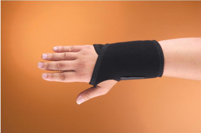 Wrist Brace Modabber Aluminum / Neoprene Left Hand Black One Size Fits Most MK 703751