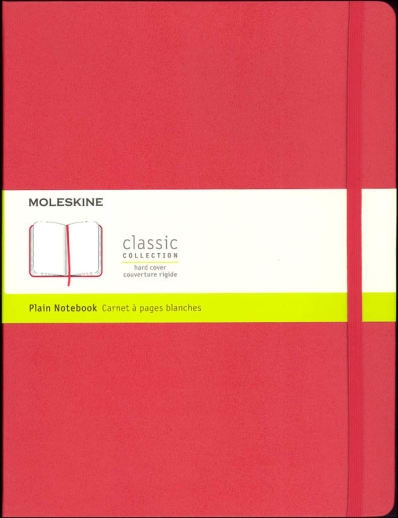 Classic Scarlet Red Hardcover X-Large Notebook - Plain