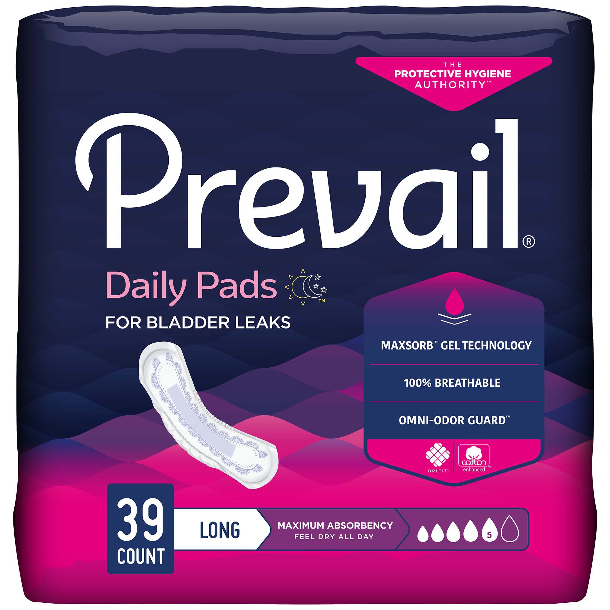 Prevail Daily Pads Maximum Bladder Control Pad, 13-Inch Length MK 810356