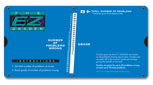 Large Print Royal Blue E-Z Grader