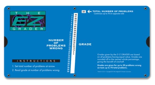 Large Print Royal Blue E-Z Grader