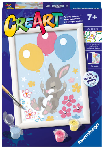 Ravensburger CreArt Paint by Number: Flying Bunny with Gems (5x7)