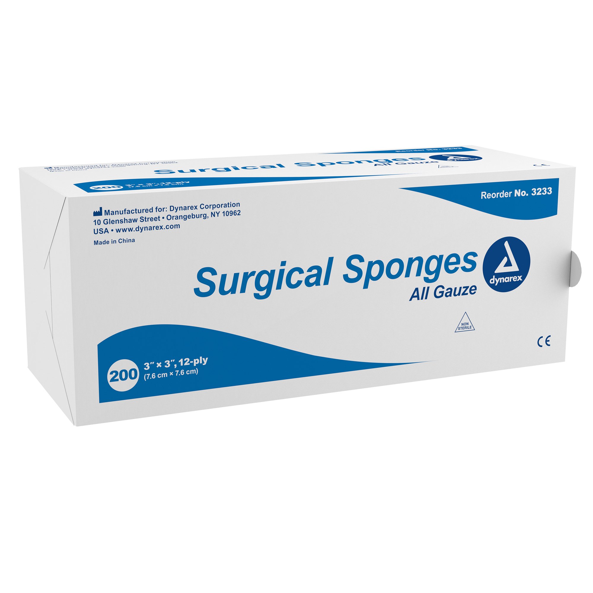 dynarex Gauze Sponge, 3 x 3 Inch, 12-Ply MK 670166