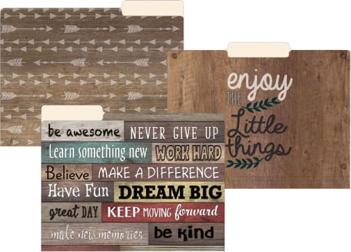 Farmhouse Chic File Folders Pack of 12