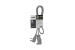 3Ft Heavy Duty Air Conditioner Extension Cord, 14/3 SPT-3, Right Angle Plug, 15A/125V – Gray