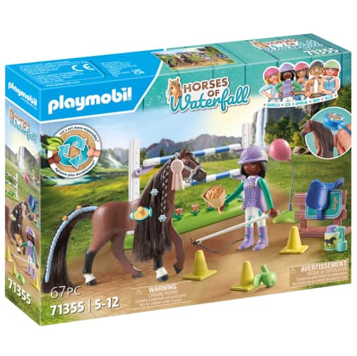 Playmobil Horses of Waterfall Jumping Arena with Zoe and Blaze