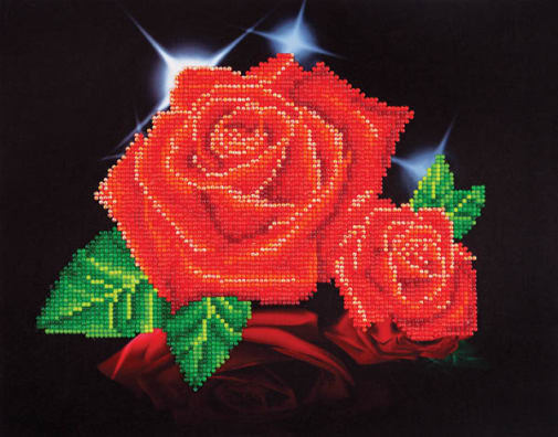 Red Rose Sparkle Diamond Dotz Kit (Intermediate)