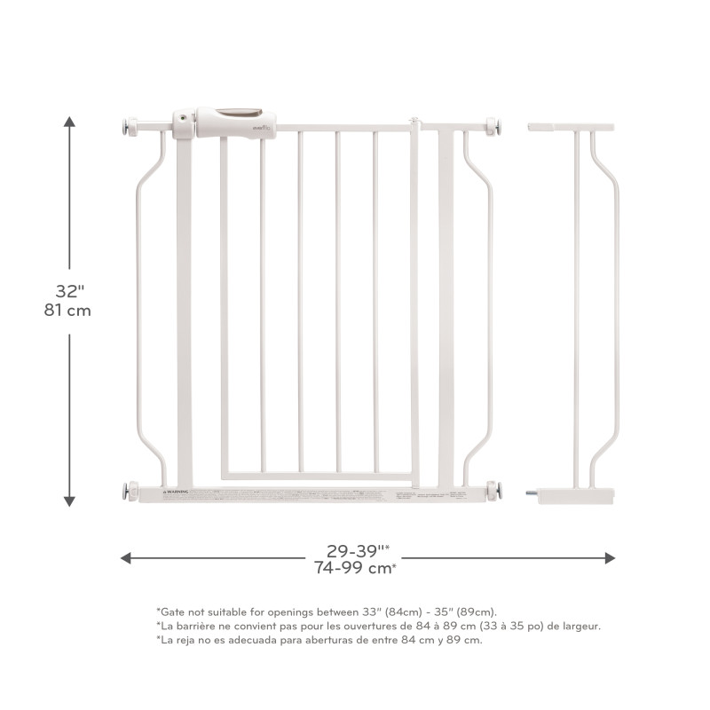 Easy Walk-Thru Pressure-Mounted Pass-Through Gate (White) Lifestyle Photo Easy Walk-Thru Pressure-Mounted Pass-Through Gate (White) Lifestyle Photo