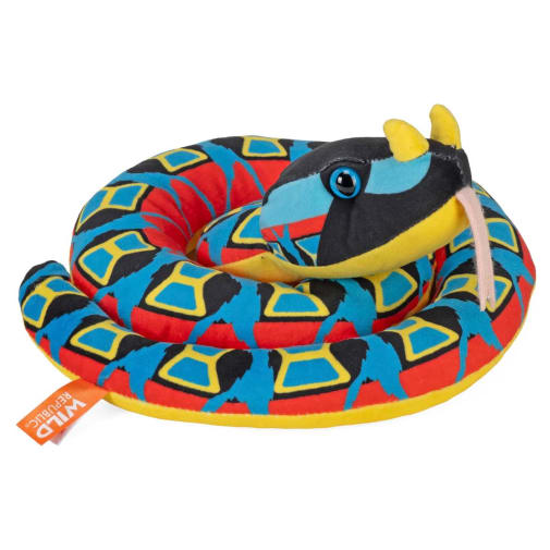 Snake - Green Coiled Rhino Viper 36" Plush