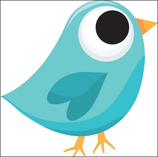 Magnetic Whiteboard Eraser - Blue Tweet