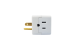 3-Outlet Cube Adapter – 3-Prong Plug, White