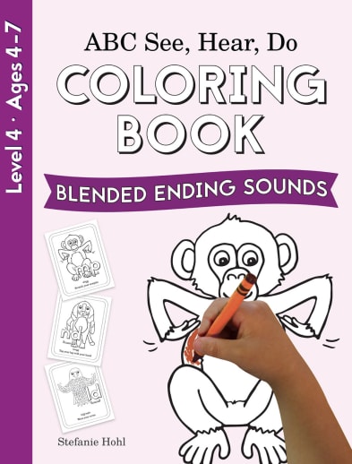 ABC See, Hear, Do: Level 4 - Coloring Book Blended Ending Sounds