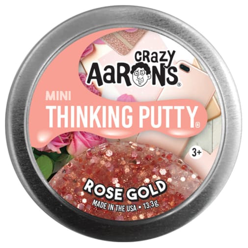 Crazy Aaron's Rose Gold Thinking Putty 2" Mini Tin
