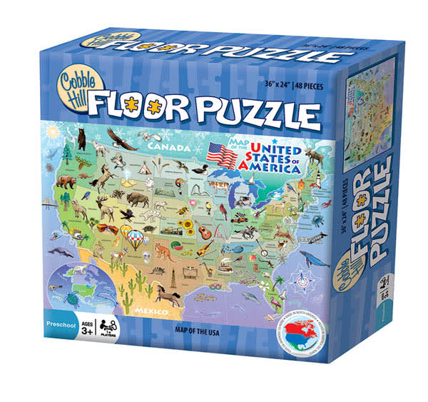 Cobble Hill Map of the USA Floor Puzzle (48 piece)