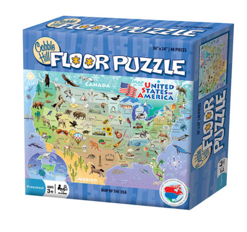 Cobble Hill Map of the USA Floor Puzzle (48 piece)