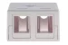 Keystone Surface Mount Box, 2 Port, White