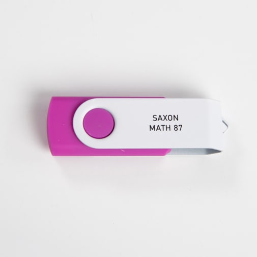 Mastering Algebra - Saxon Math 8/7 (2nd or 3rd edition) USB Drive