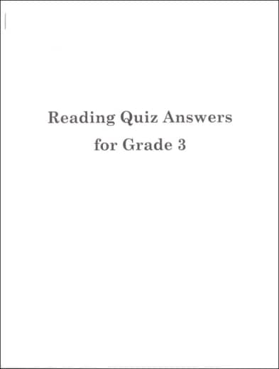 New Friends/More New Friends 3rd Grade Reading Quizzes Answer Key
