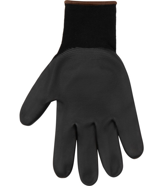Polyester Knit Shell & CoolCoat&trade; Micro-Foam Nitrile Palm with Impact Protection, Black, large