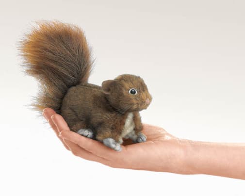 Mini Red Squirrel Finger Puppet