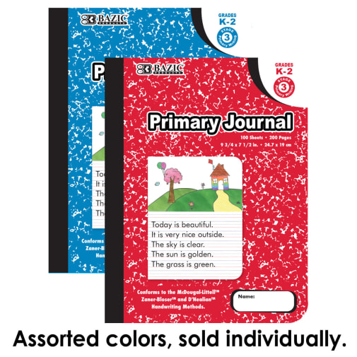 Primary Journal Marble Composition Book 100 sheets - Assorted Colors