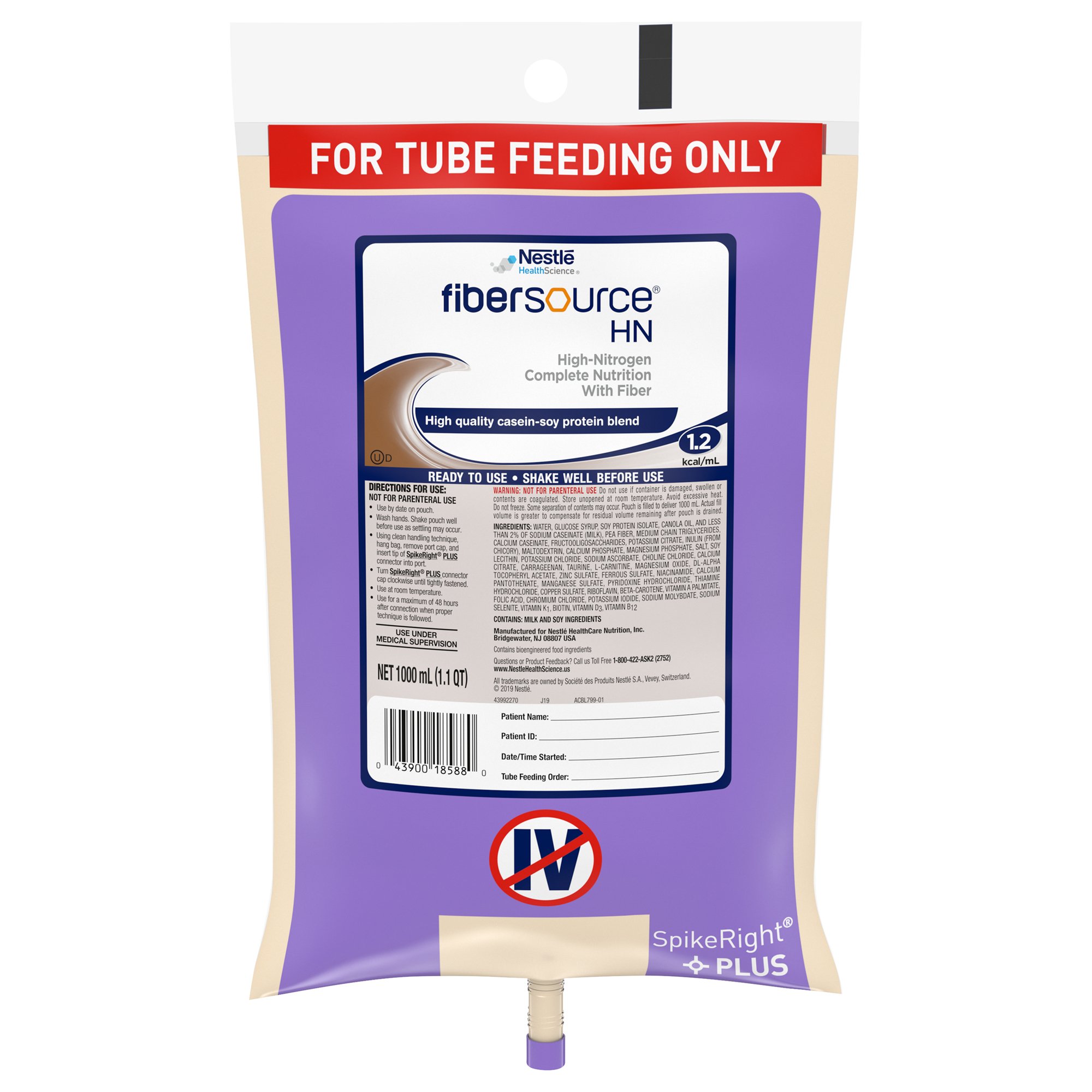 Fibersource HN Tube Feeding Formula, 33.8 oz. Bag MK 693718