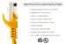 Cat5e Ethernet Patch Cable, Snagless, UTP, 50 ft, Yellow