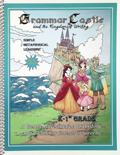 Grammar Castle Grade K-1 Workbook, A Gentle Introduction to Writing and Grammar (4 Parts of Speech) with Teacher Key
