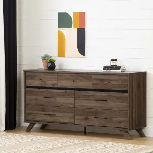 Commode de rangement double avec 7 tiroirs